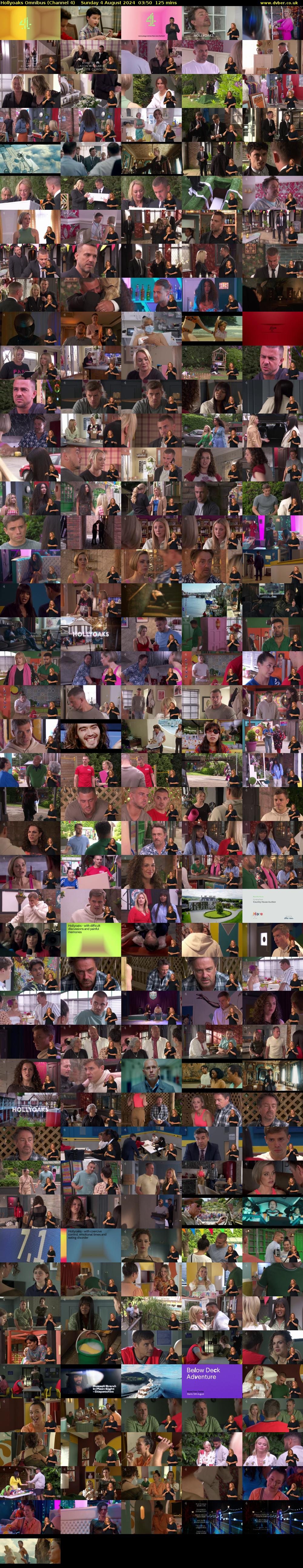 Hollyoaks Omnibus (Channel 4) Sunday 4 August 2024 03:50 - 05:55