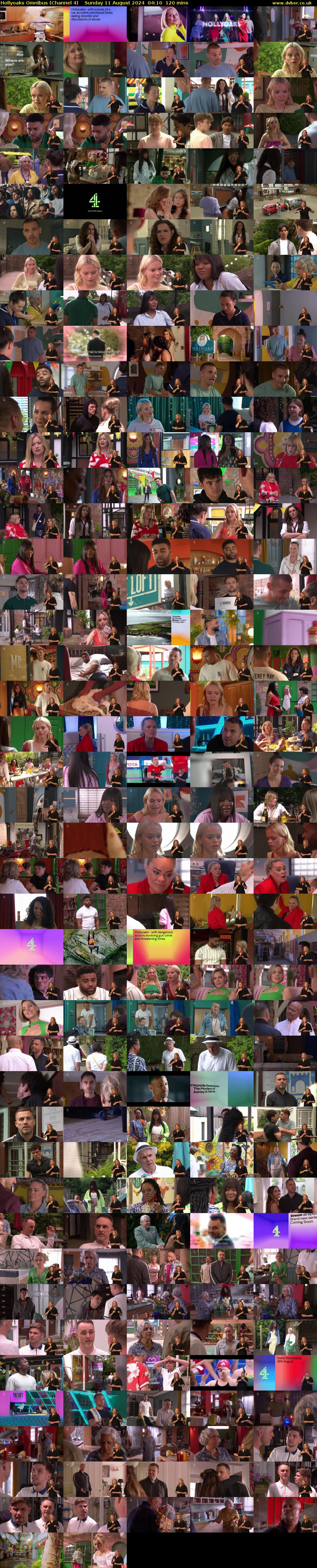 Hollyoaks Omnibus (Channel 4) Sunday 11 August 2024 04:10 - 06:10