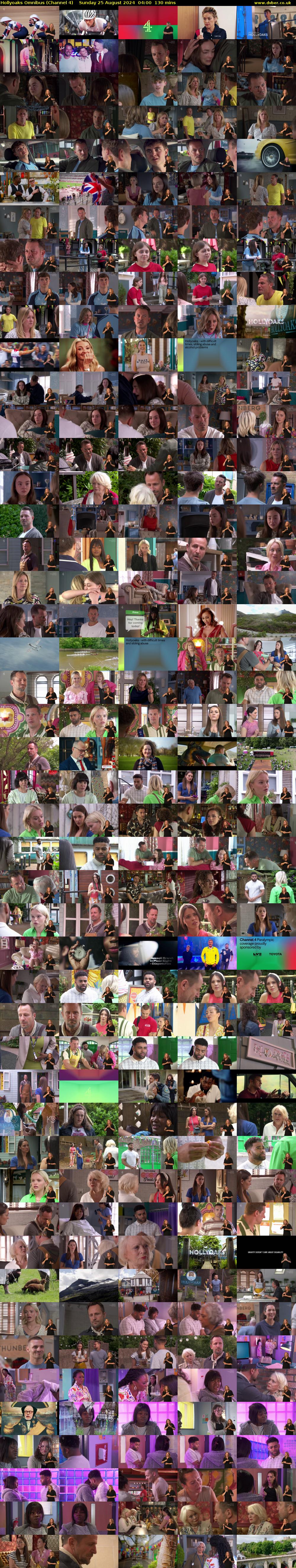 Hollyoaks Omnibus (Channel 4) Sunday 25 August 2024 04:00 - 06:10