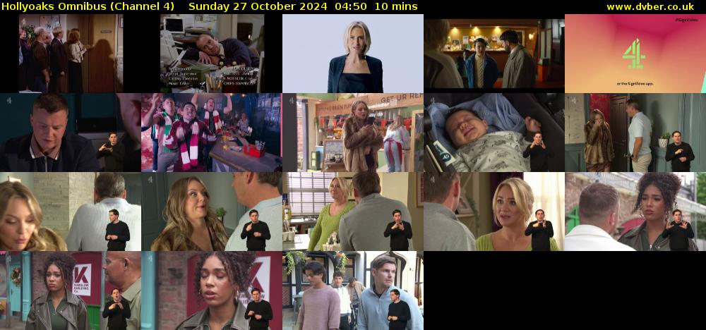 Hollyoaks Omnibus (Channel 4) Sunday 27 October 2024 04:50 - 05:00