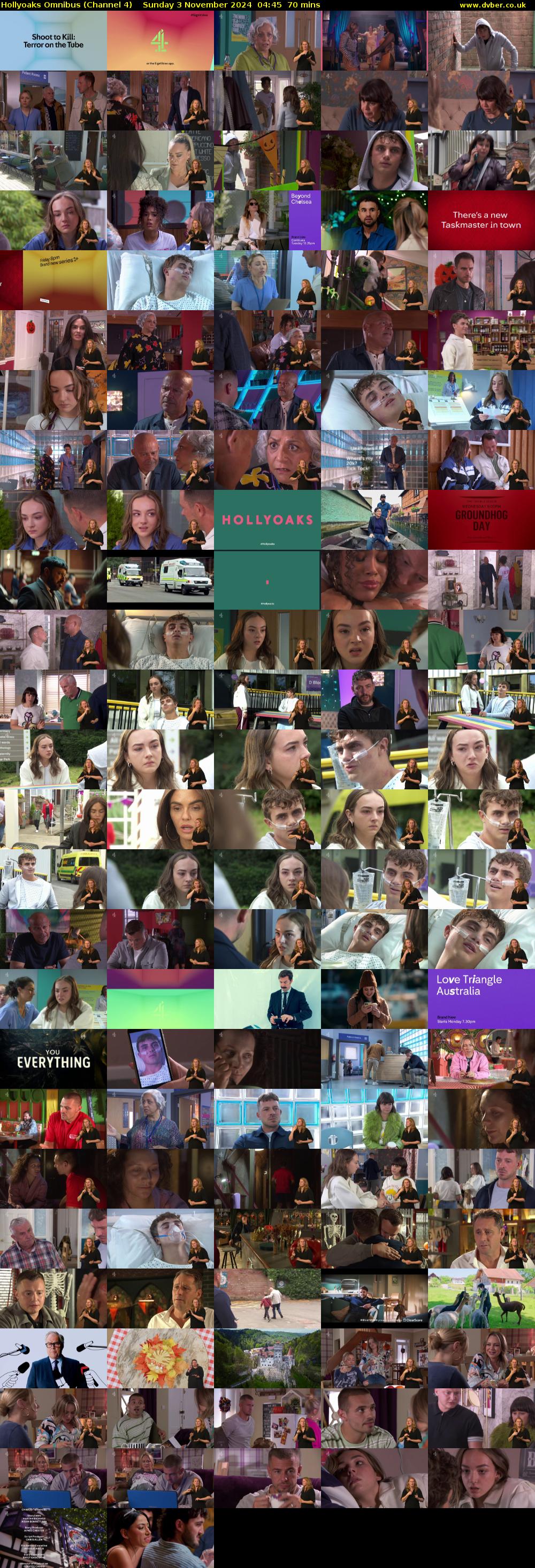 Hollyoaks Omnibus (Channel 4) Sunday 3 November 2024 04:45 - 05:55