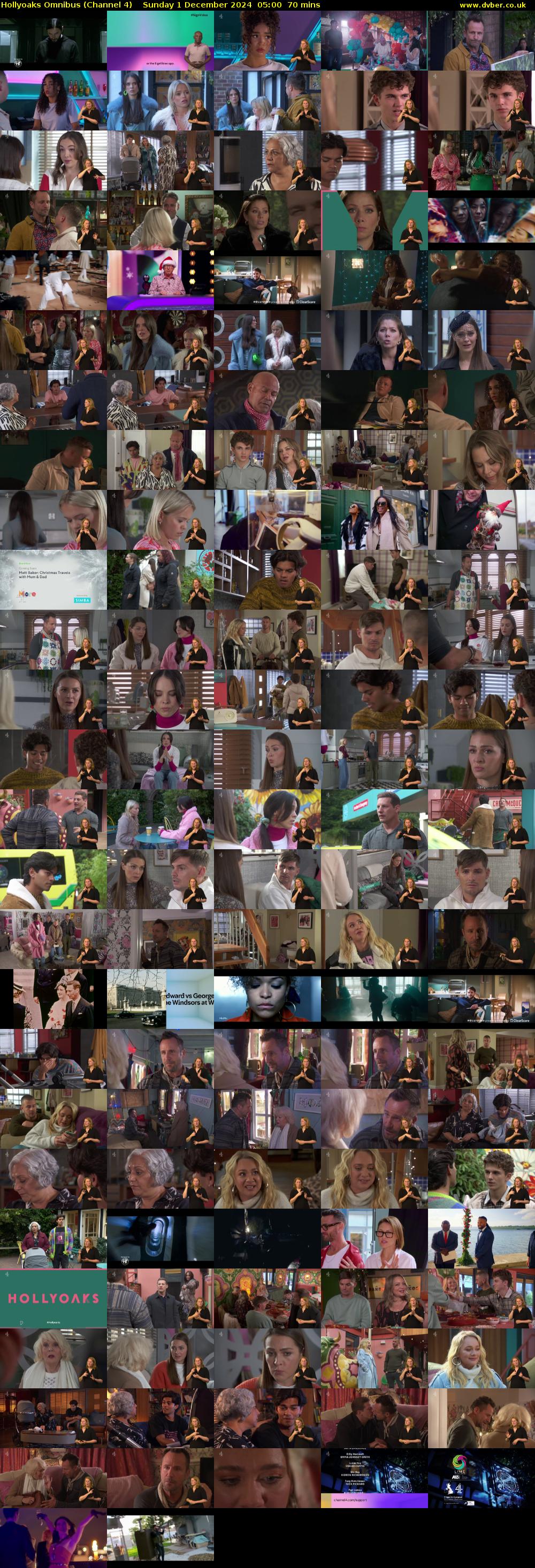 Hollyoaks Omnibus (Channel 4) Sunday 1 December 2024 05:00 - 06:10
