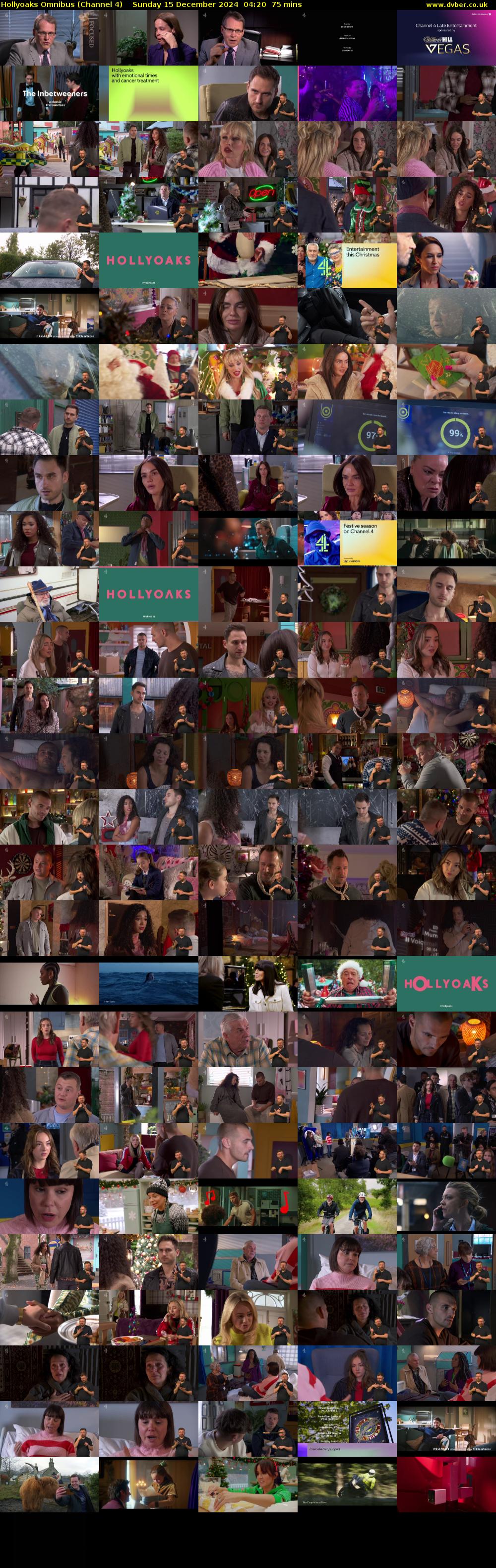 Hollyoaks Omnibus (Channel 4) Sunday 15 December 2024 04:20 - 05:35