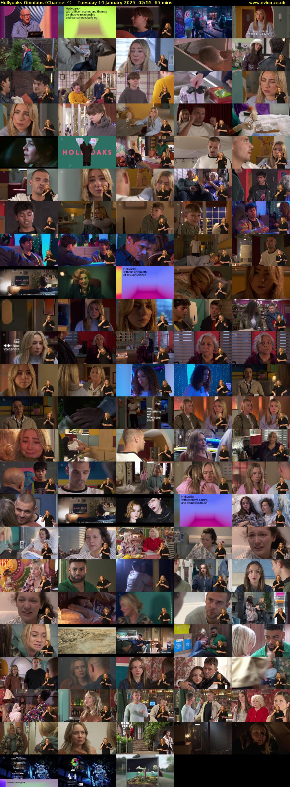 Hollyoaks Omnibus (Channel 4) Tuesday 14 January 2025 02:55 - 04:00