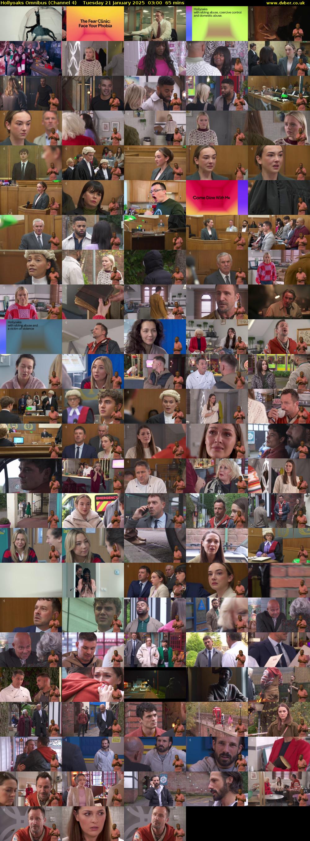 Hollyoaks Omnibus (Channel 4) Tuesday 21 January 2025 03:00 - 04:05