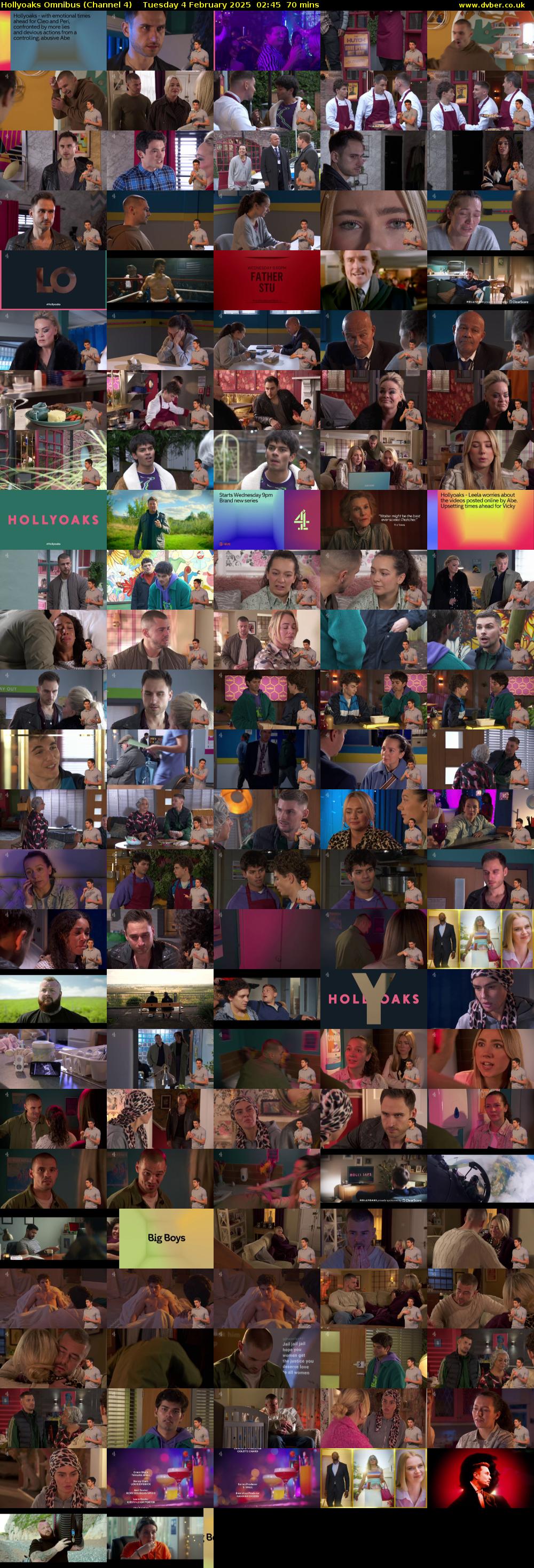 Hollyoaks Omnibus (Channel 4) Tuesday 4 February 2025 02:45 - 03:55