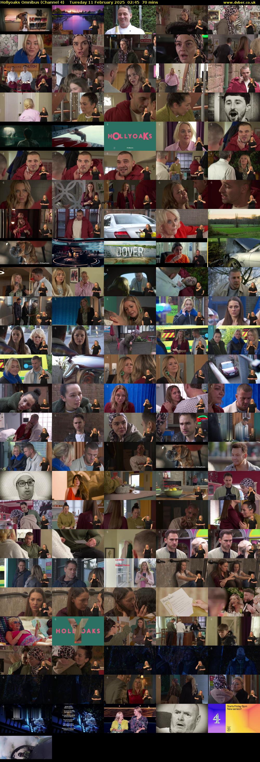 Hollyoaks Omnibus (Channel 4) Tuesday 11 February 2025 02:45 - 03:55