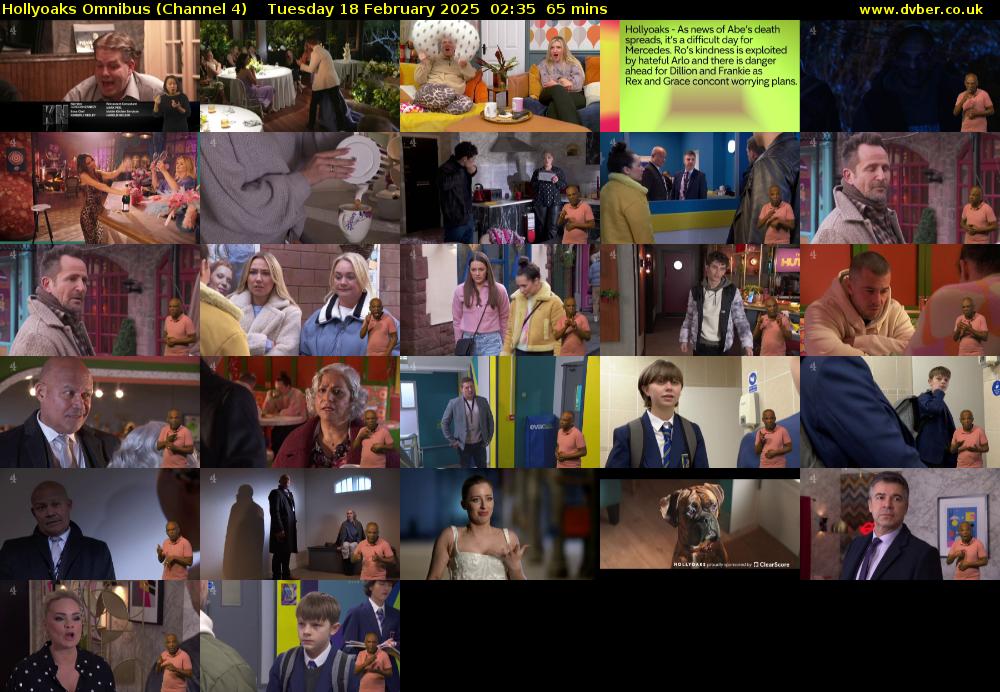 Hollyoaks Omnibus (Channel 4) Tuesday 18 February 2025 02:35 - 03:40