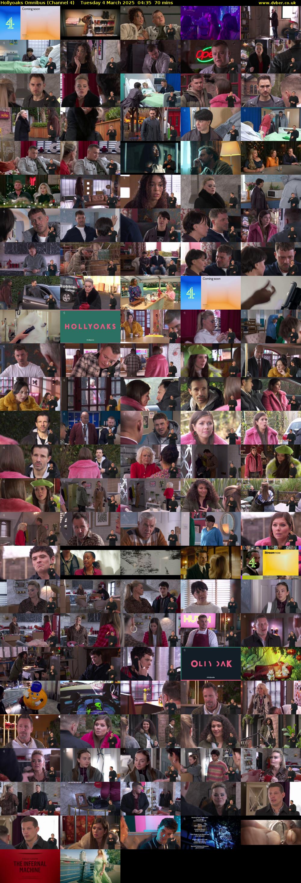 Hollyoaks Omnibus (Channel 4) Tuesday 4 March 2025 04:35 - 05:45