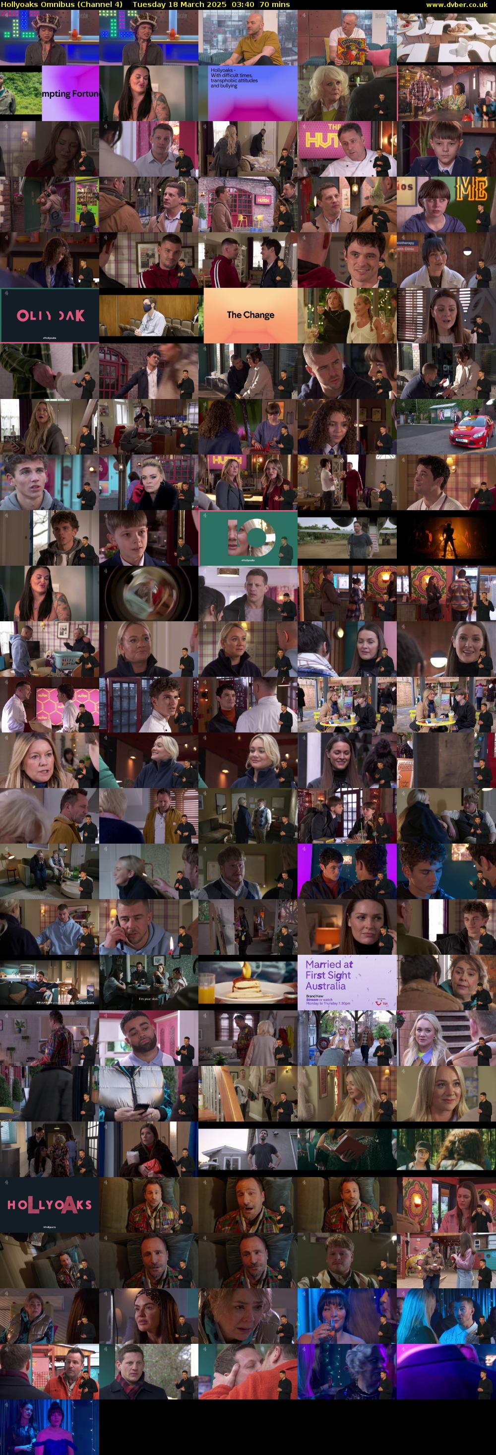 Hollyoaks Omnibus (Channel 4) Tuesday 18 March 2025 03:40 - 04:50