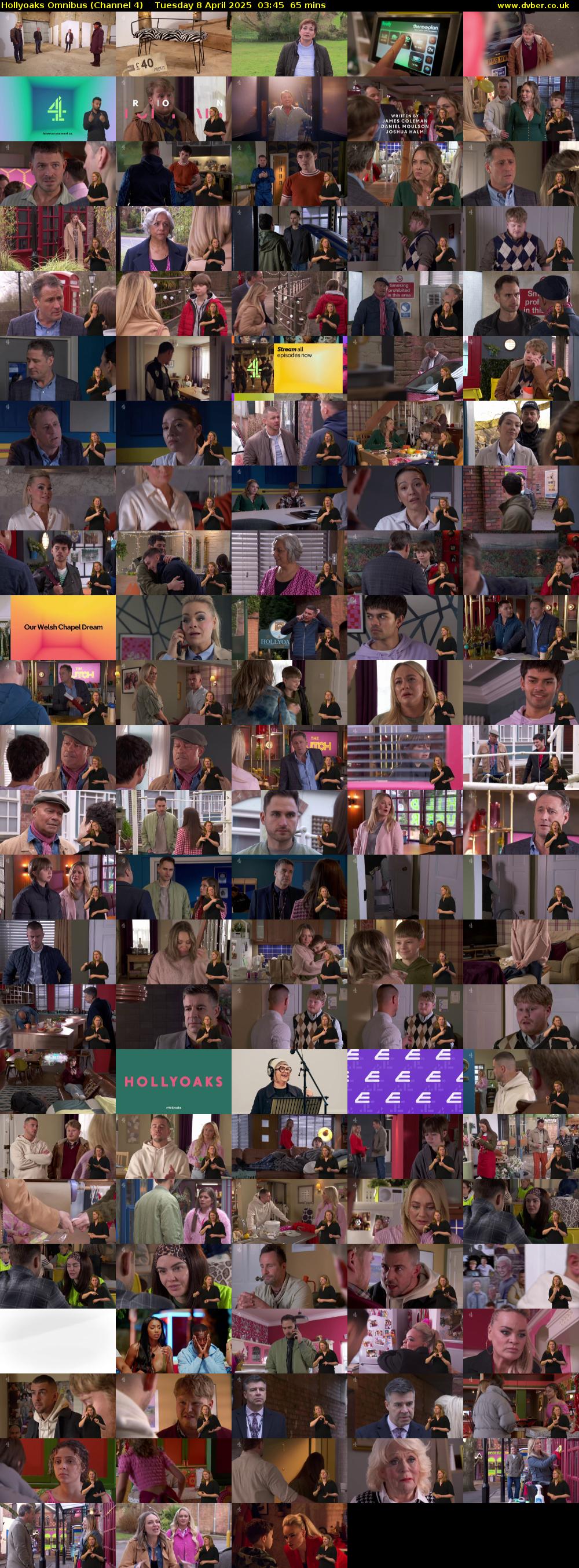 Hollyoaks Omnibus (Channel 4) Tuesday 8 April 2025 03:45 - 04:50