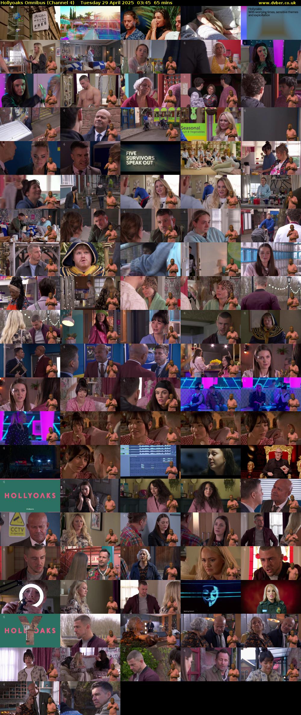 Hollyoaks Omnibus (Channel 4) Tuesday 29 April 2025 03:45 - 04:50