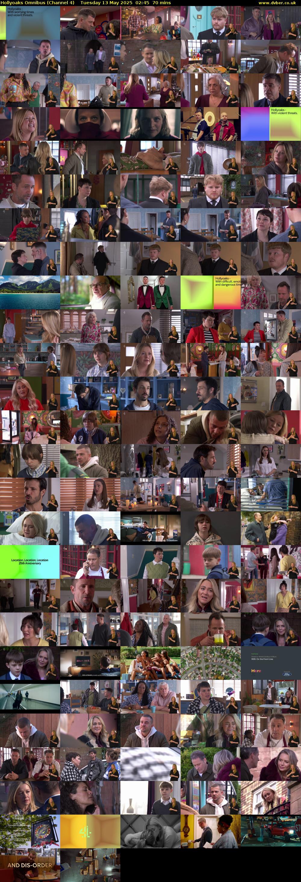 Hollyoaks Omnibus (Channel 4) Tuesday 13 May 2025 02:45 - 03:55