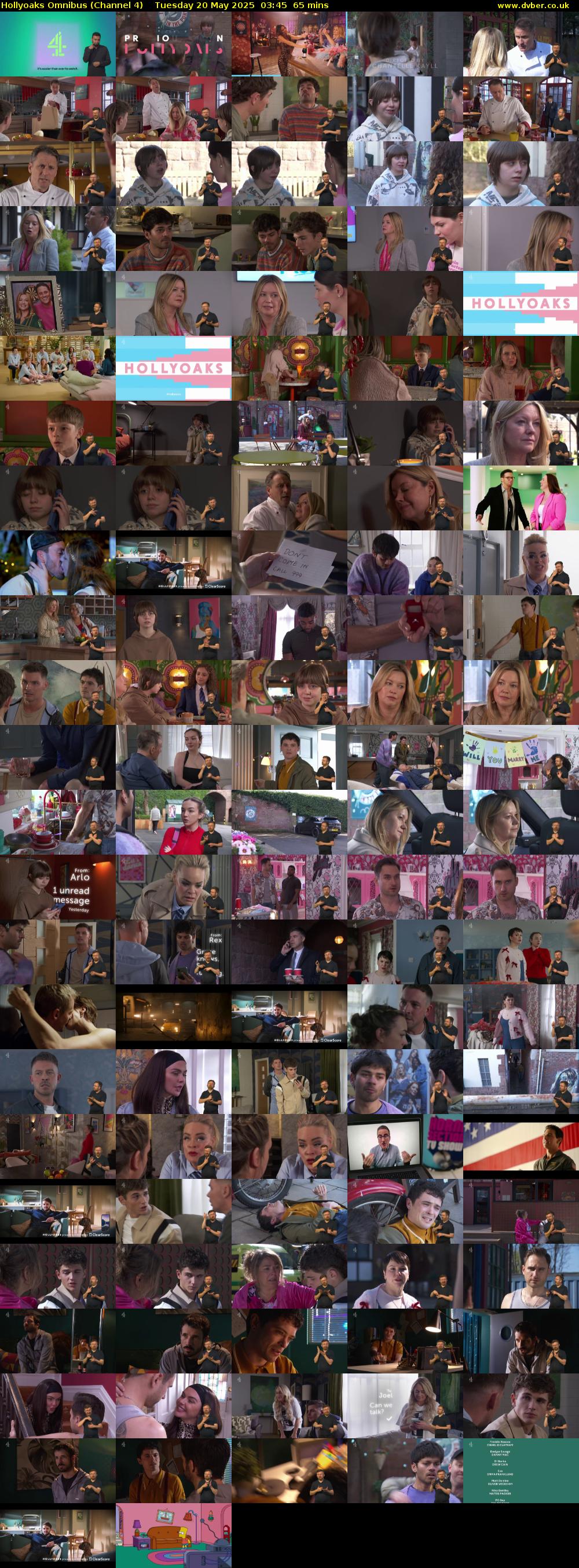 Hollyoaks Omnibus (Channel 4) Tuesday 20 May 2025 03:45 - 04:50