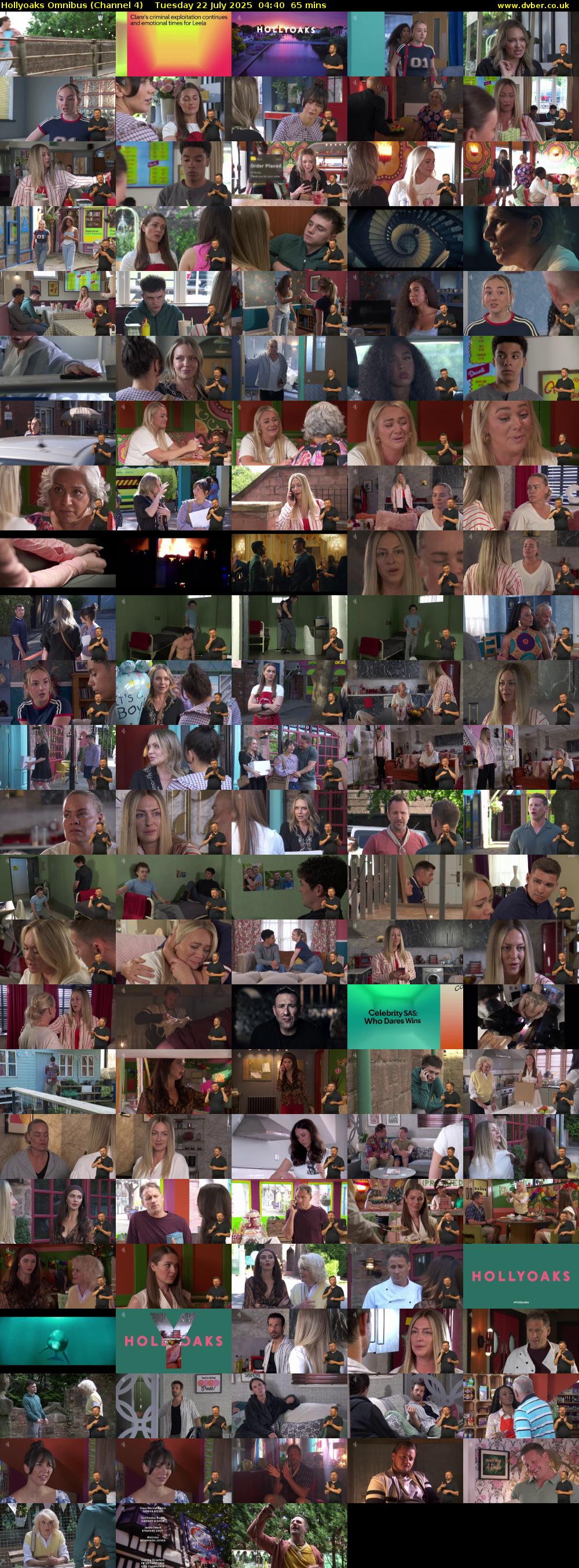 Hollyoaks Omnibus (Channel 4) Tuesday 22 July 2025 04:40 - 05:45