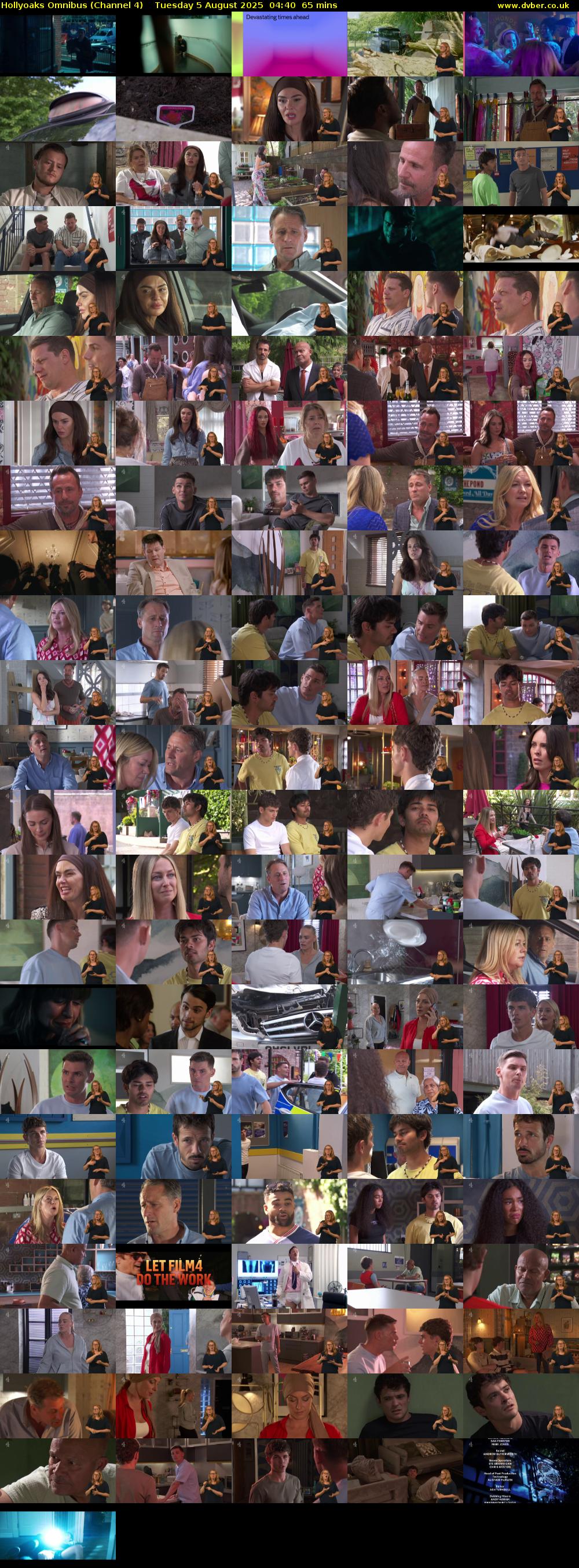 Hollyoaks Omnibus (Channel 4) Tuesday 5 August 2025 04:40 - 05:45