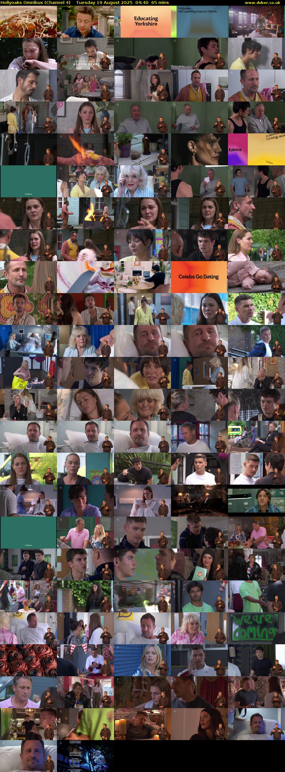 Hollyoaks Omnibus (Channel 4) Tuesday 19 August 2025 04:40 - 05:45