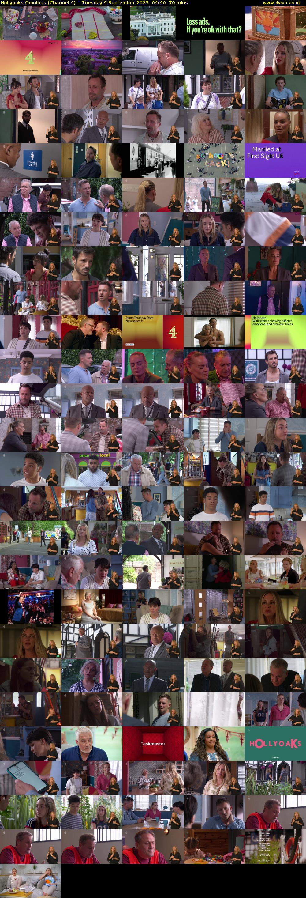 Hollyoaks Omnibus (Channel 4) Tuesday 9 September 2025 04:40 - 05:50