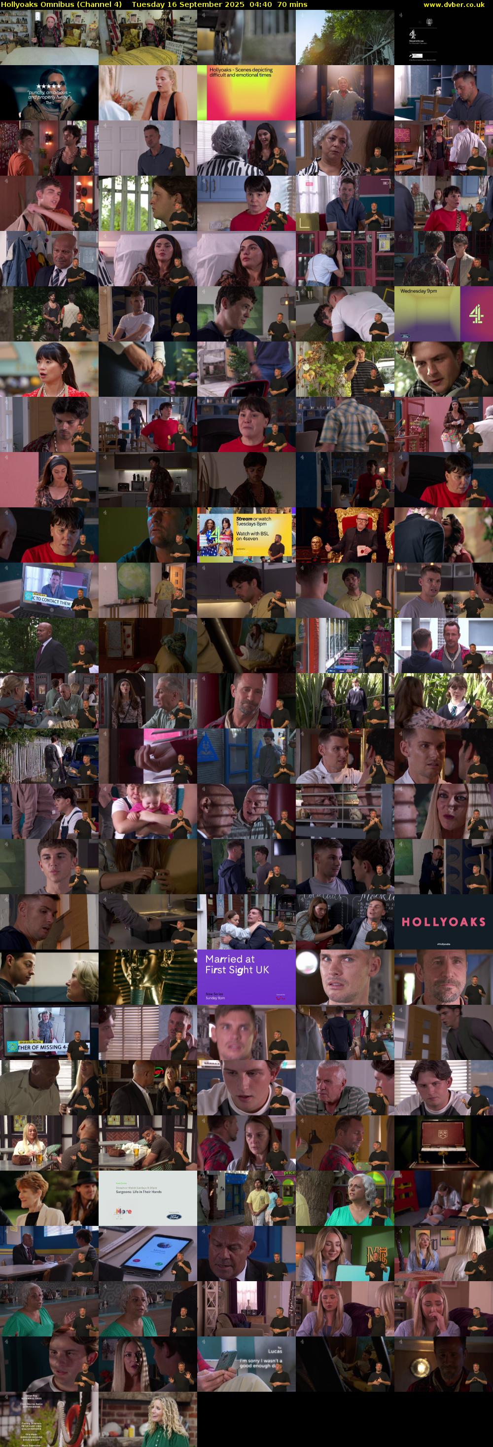 Hollyoaks Omnibus (Channel 4) Tuesday 16 September 2025 04:40 - 05:50