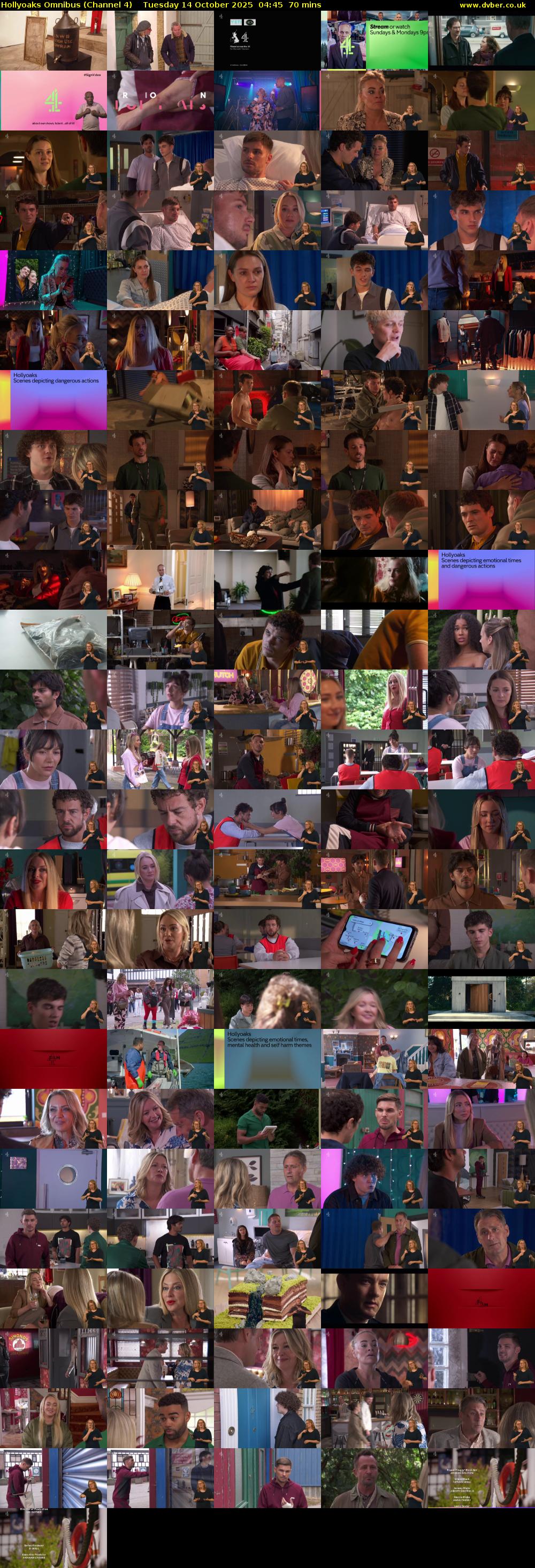 Hollyoaks Omnibus (Channel 4) Tuesday 14 October 2025 04:45 - 05:55