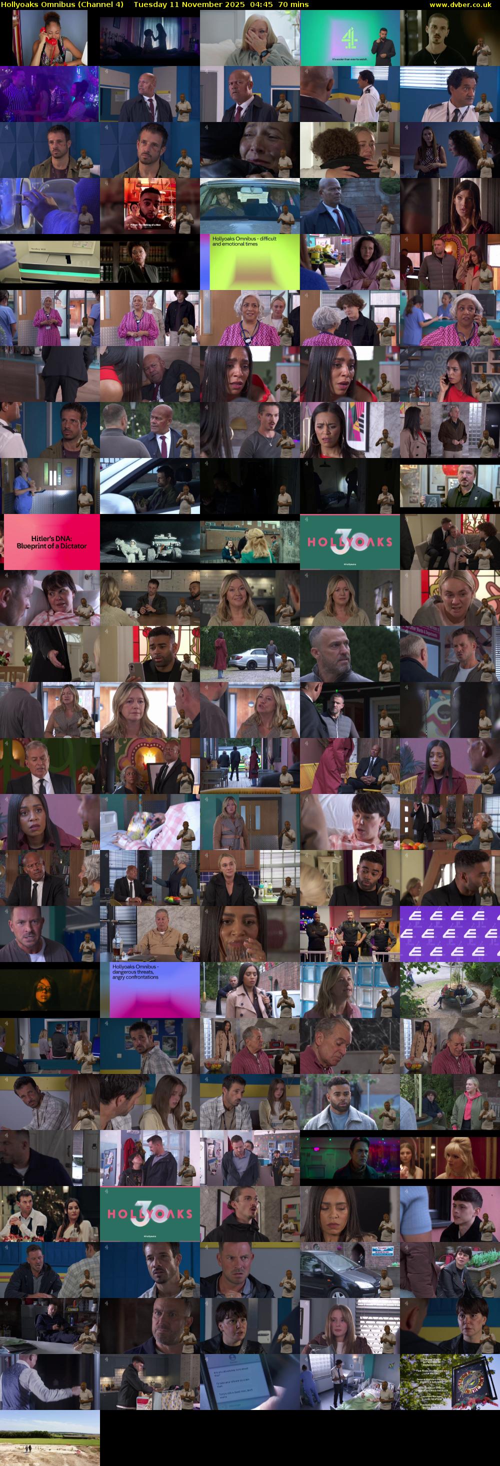 Hollyoaks Omnibus (Channel 4) Tuesday 11 November 2025 04:45 - 05:55