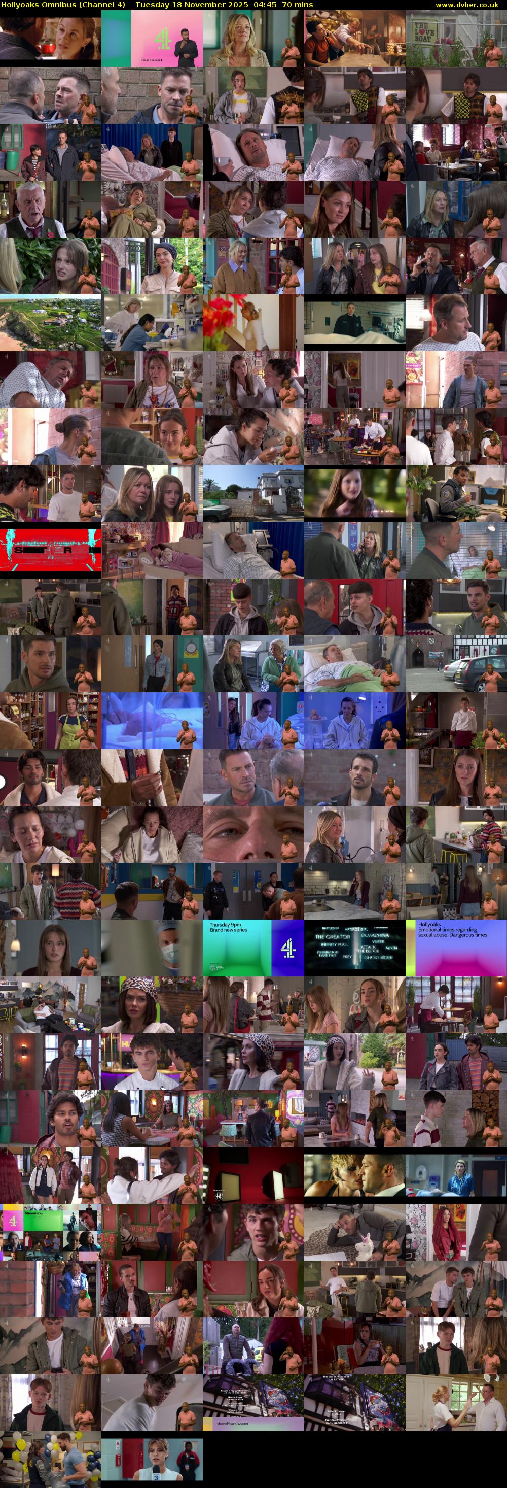 Hollyoaks Omnibus (Channel 4) Tuesday 18 November 2025 04:45 - 05:55