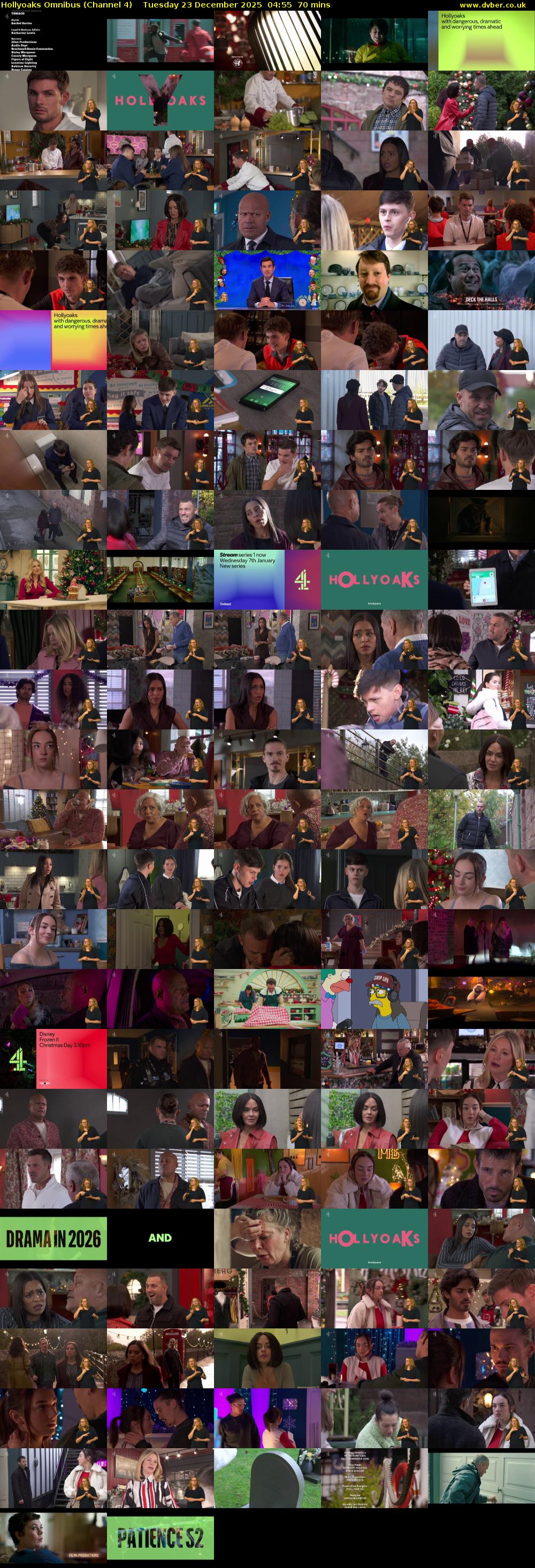 Hollyoaks Omnibus (Channel 4) Tuesday 23 December 2025 04:55 - 06:05