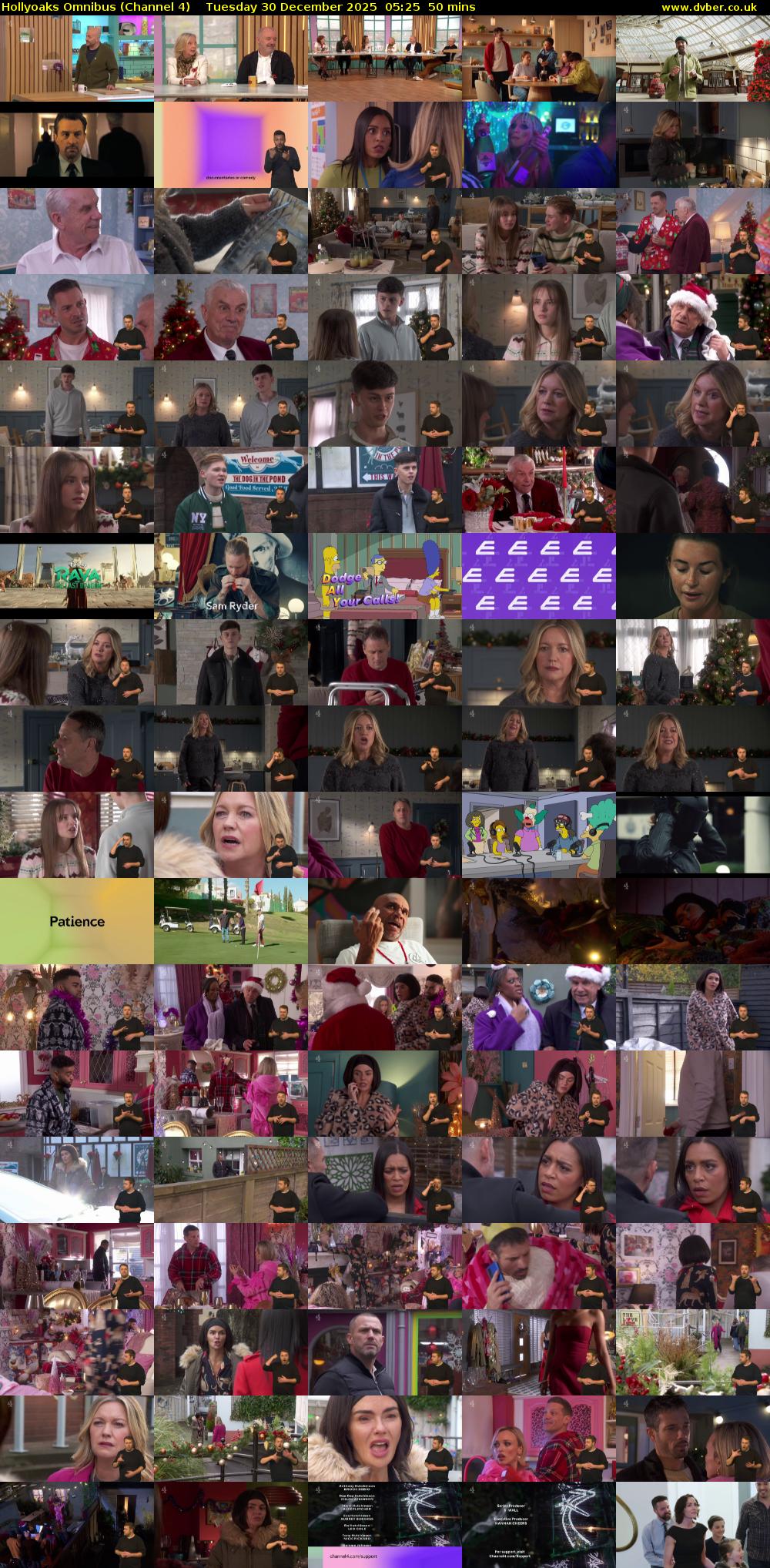 Hollyoaks Omnibus (Channel 4) Tuesday 30 December 2025 05:25 - 06:15