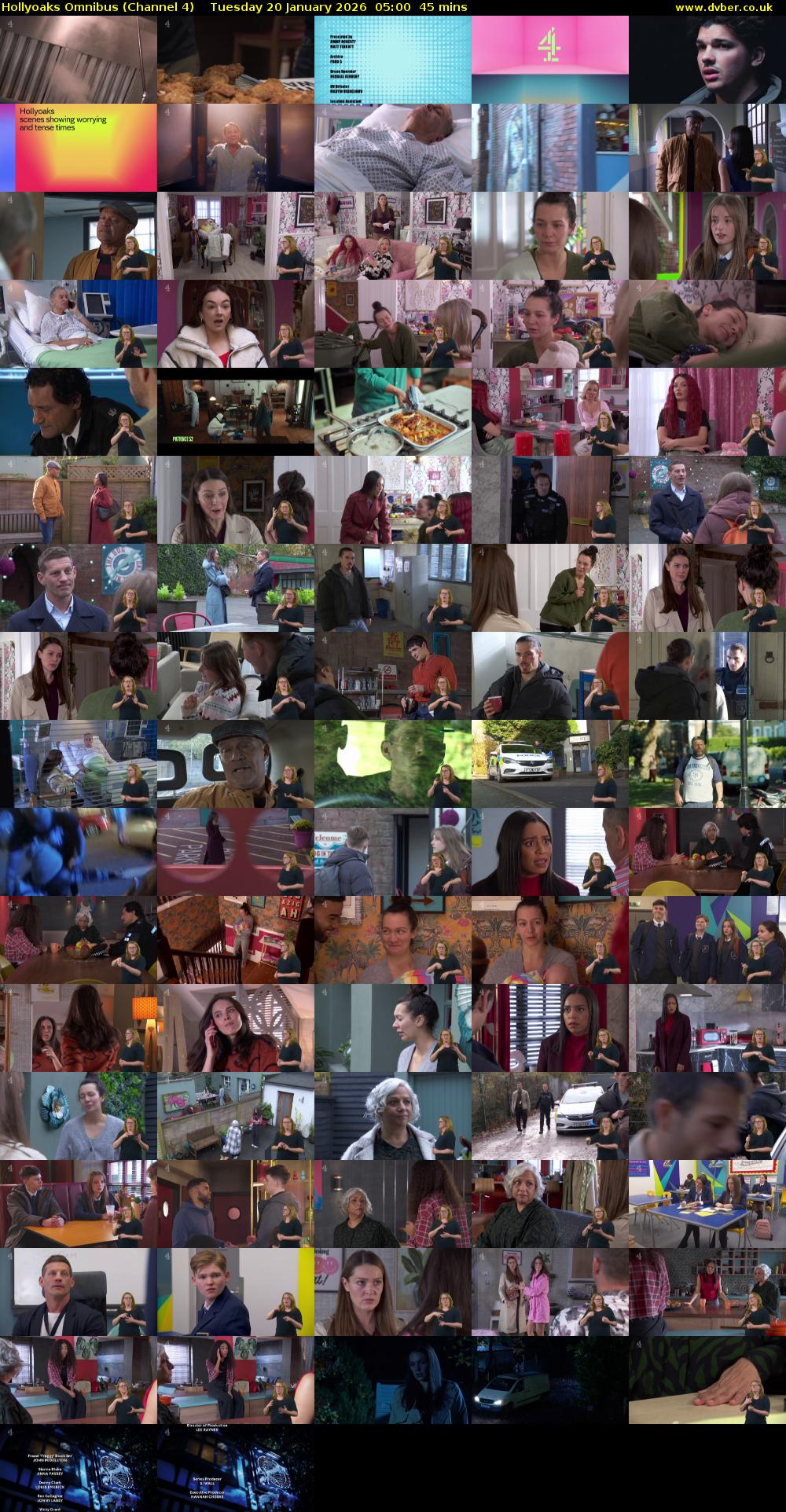 Hollyoaks Omnibus (Channel 4) Tuesday 20 January 2026 05:00 - 05:45