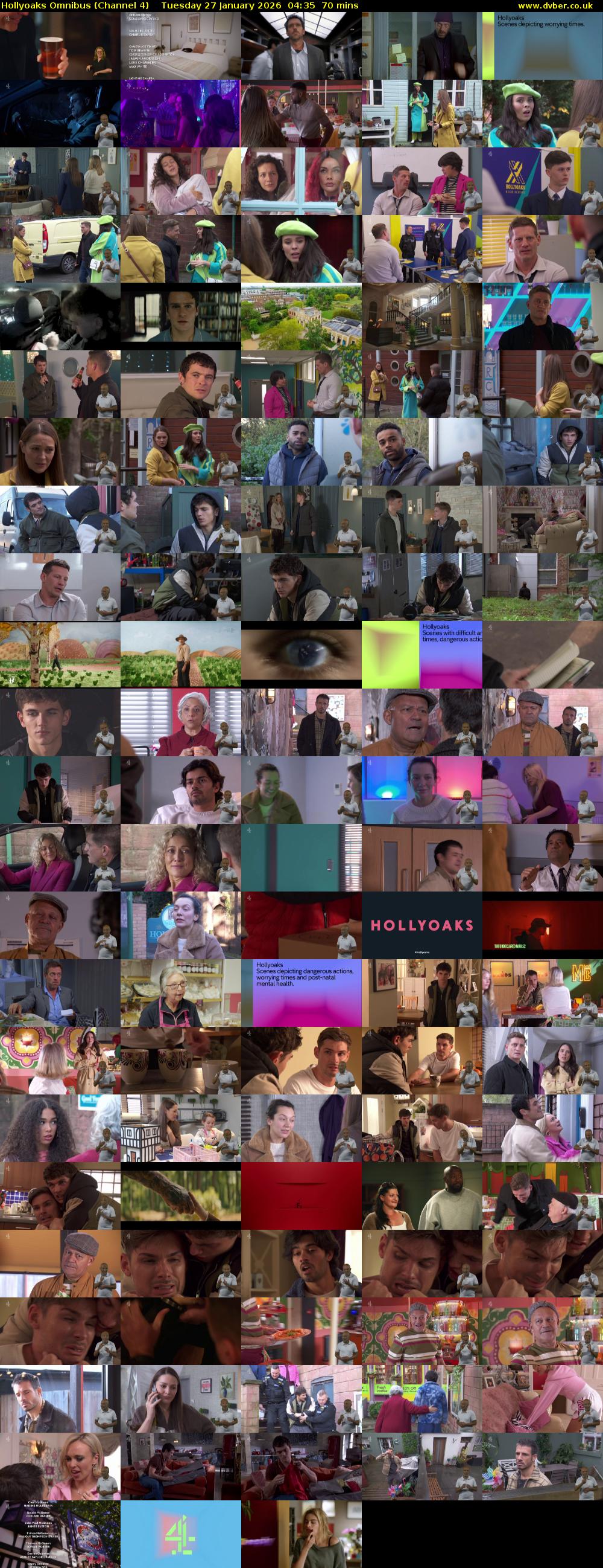 Hollyoaks Omnibus (Channel 4) Tuesday 27 January 2026 04:35 - 05:45