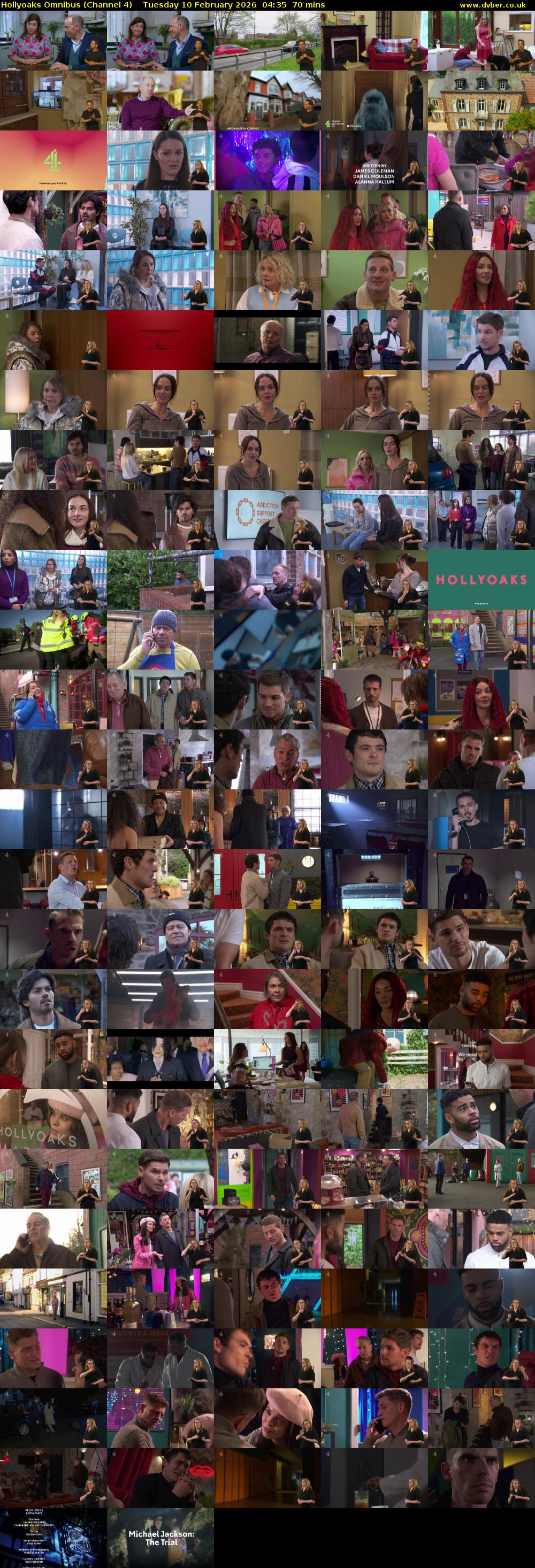 Hollyoaks Omnibus (Channel 4) Tuesday 10 February 2026 04:35 - 05:45