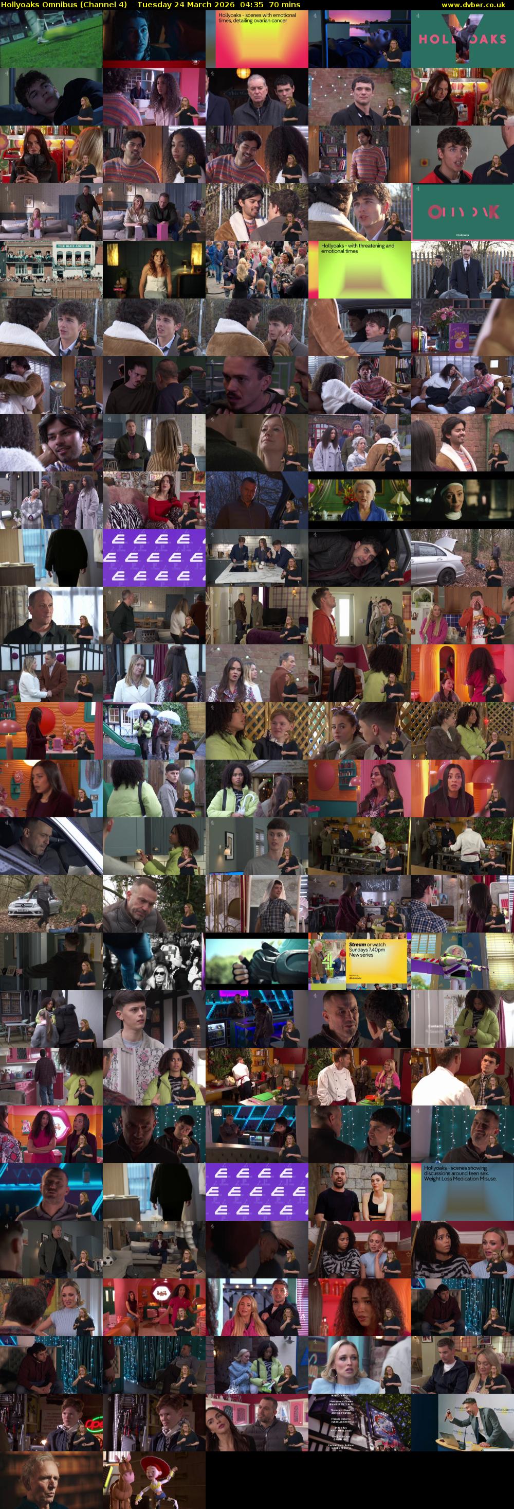 Hollyoaks Omnibus (Channel 4) Tuesday 24 March 2026 04:35 - 05:45