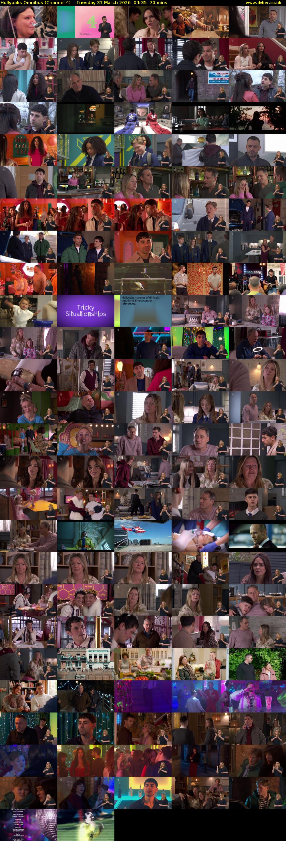 Hollyoaks Omnibus (Channel 4) Tuesday 31 March 2026 04:35 - 05:45