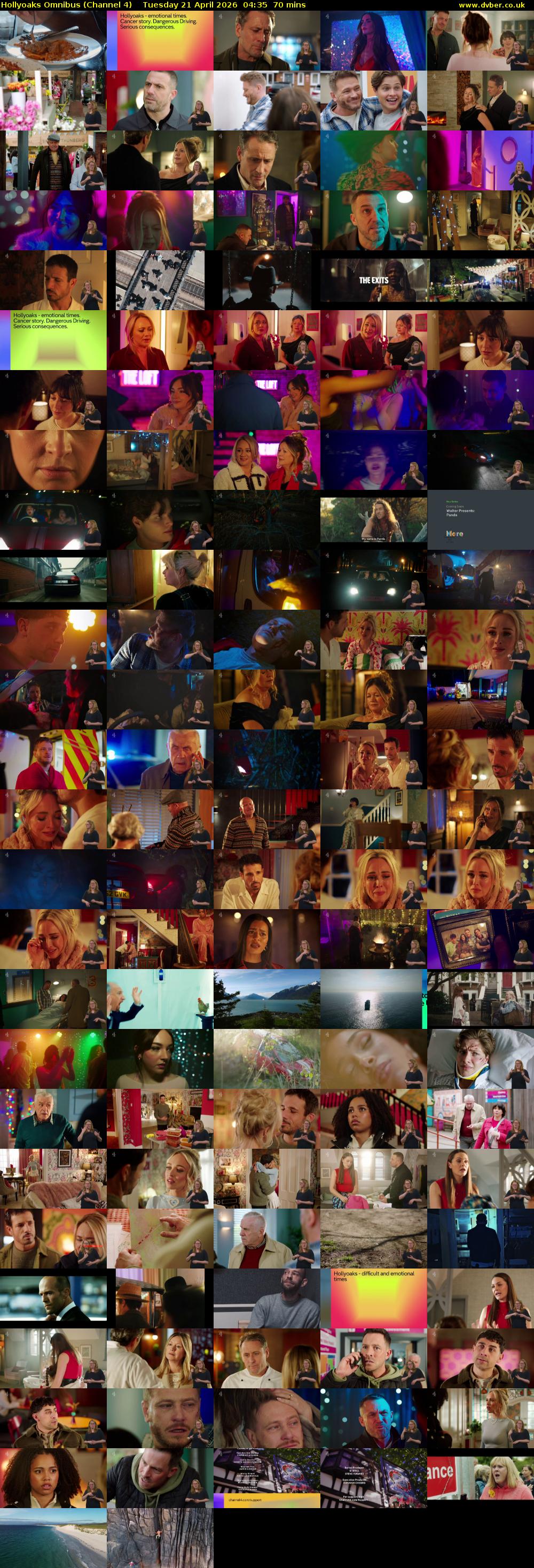 Hollyoaks Omnibus (Channel 4) Tuesday 21 April 2026 04:35 - 05:45