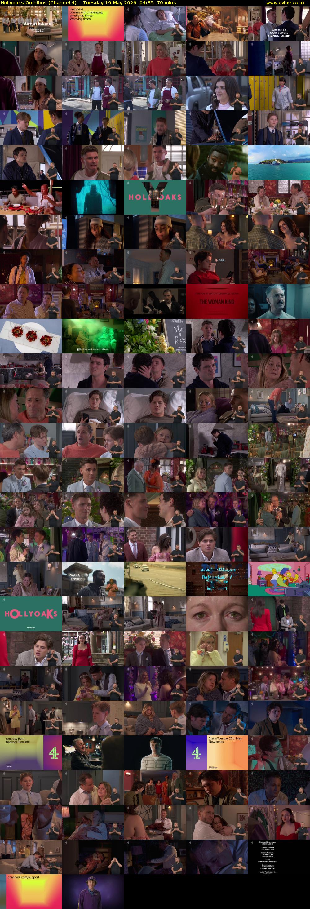 Hollyoaks Omnibus (Channel 4) Tuesday 19 May 2026 04:35 - 05:45
