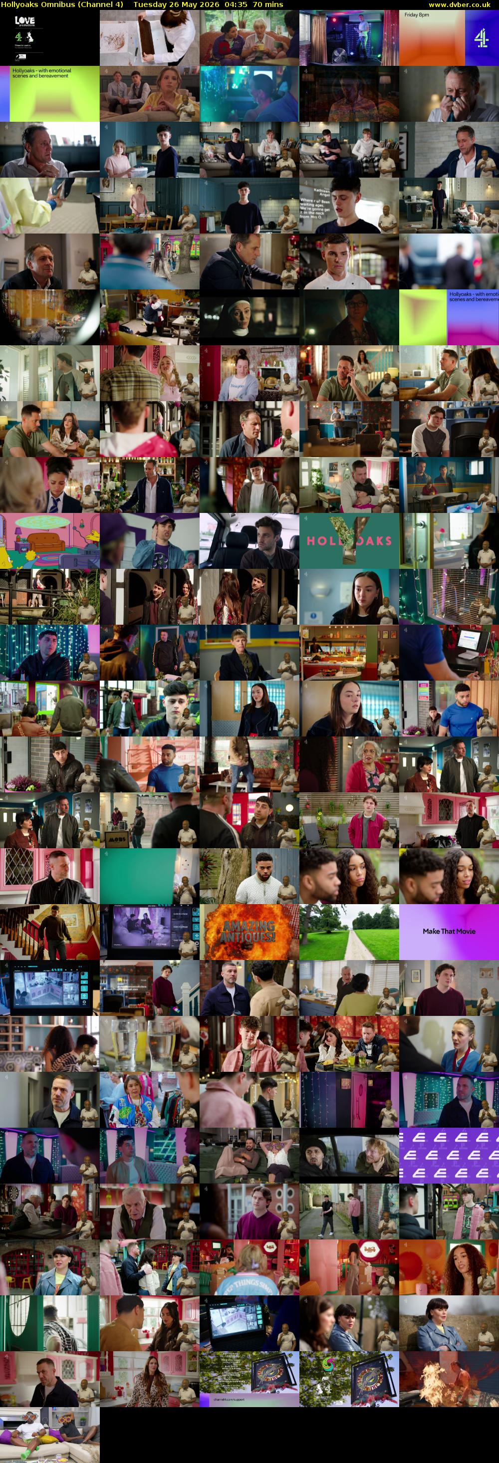 Hollyoaks Omnibus (Channel 4) Tuesday 26 May 2026 04:35 - 05:45