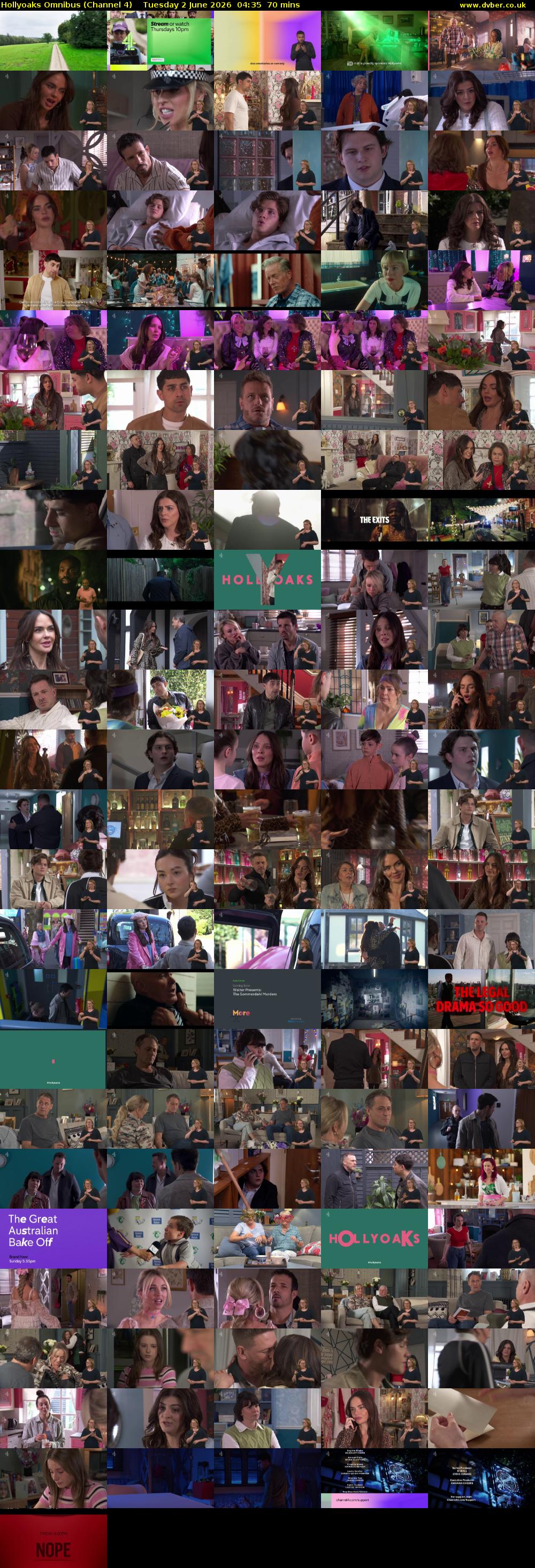 Hollyoaks Omnibus (Channel 4) Tuesday 2 June 2026 04:35 - 05:45
