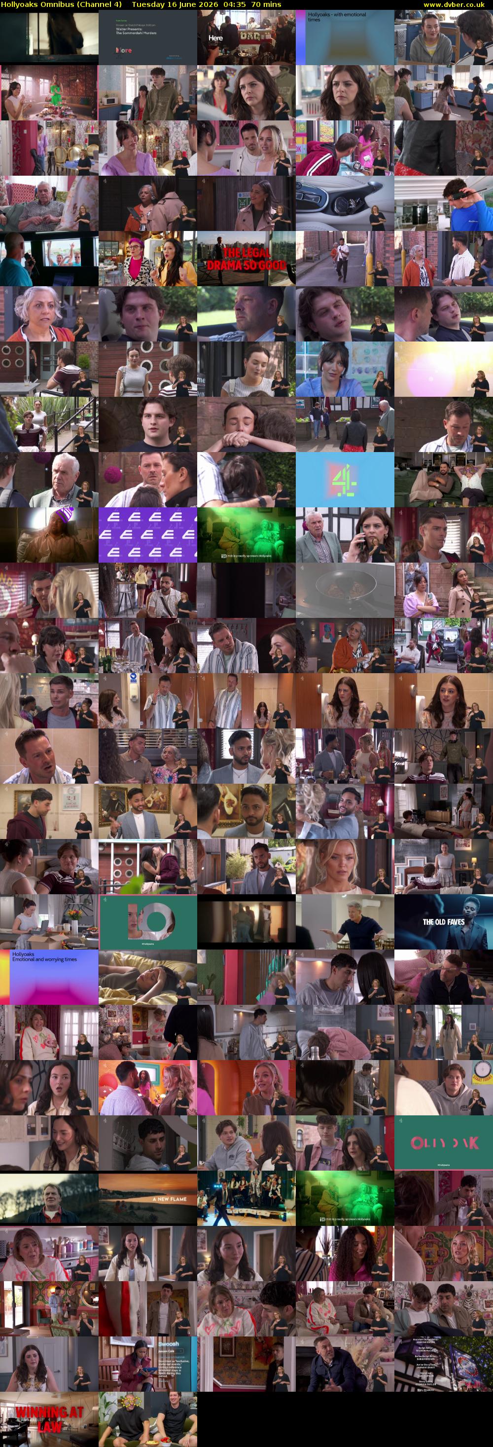 Hollyoaks Omnibus (Channel 4) Tuesday 16 June 2026 04:35 - 05:45