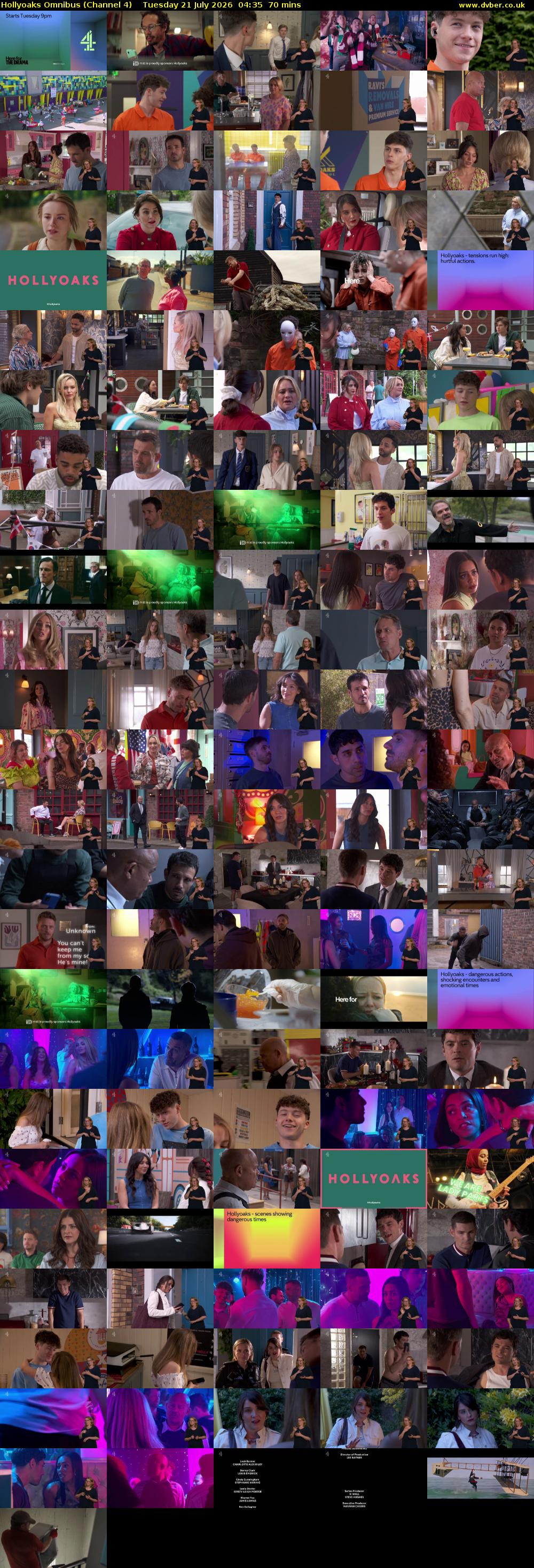 Hollyoaks Omnibus (Channel 4) Tuesday 21 July 2026 04:35 - 05:45