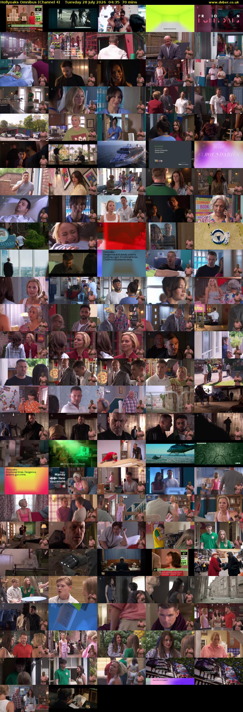 Hollyoaks Omnibus (Channel 4) Tuesday 28 July 2026 04:35 - 05:45