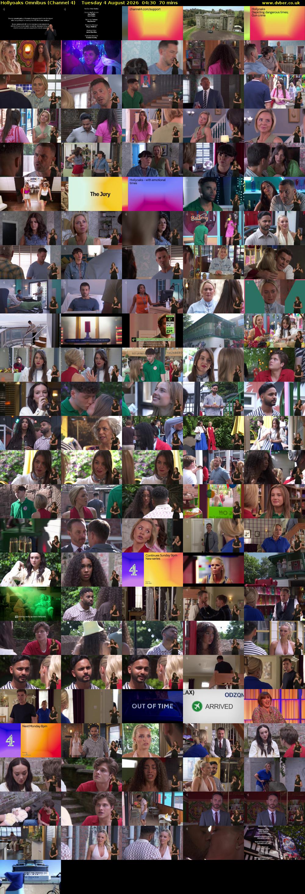 Hollyoaks Omnibus (Channel 4) Tuesday 4 August 2026 04:30 - 05:40