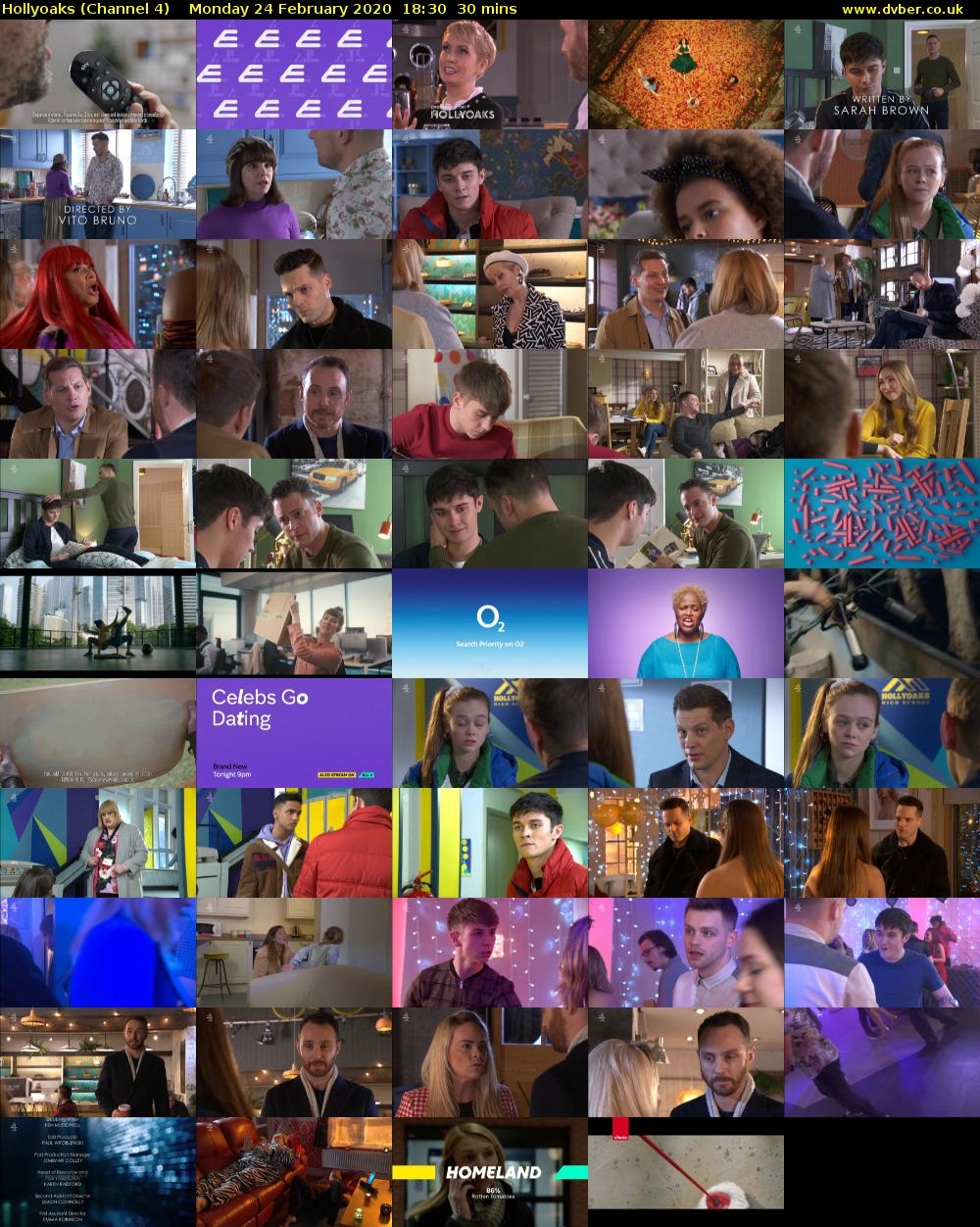 Hollyoaks (Channel 4) Monday 24 February 2020 18:30 - 19:00