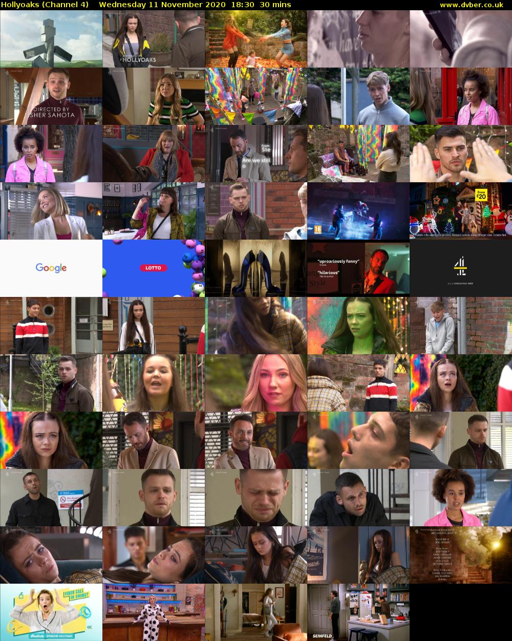 Hollyoaks (Channel 4) Wednesday 11 November 2020 18:30 - 19:00