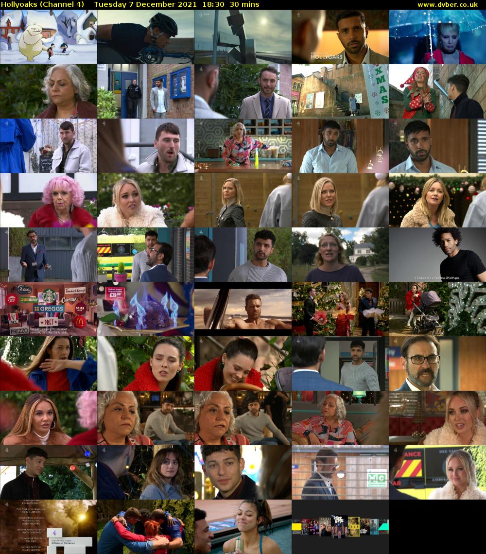 Hollyoaks (Channel 4) Tuesday 7 December 2021 18:30 - 19:00