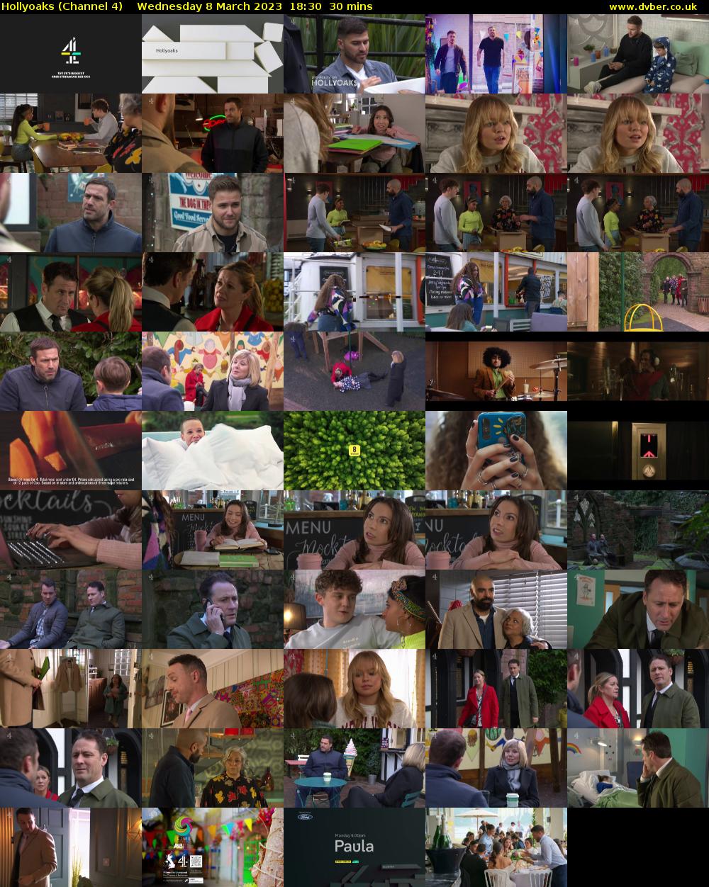Hollyoaks (Channel 4) Wednesday 8 March 2023 18:30 - 19:00