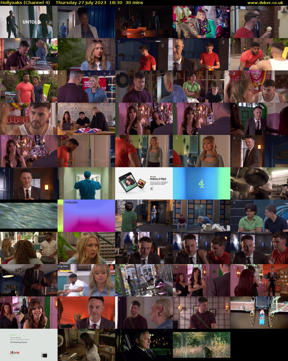 Hollyoaks (Channel 4) Thursday 27 July 2023 18:30 - 19:00