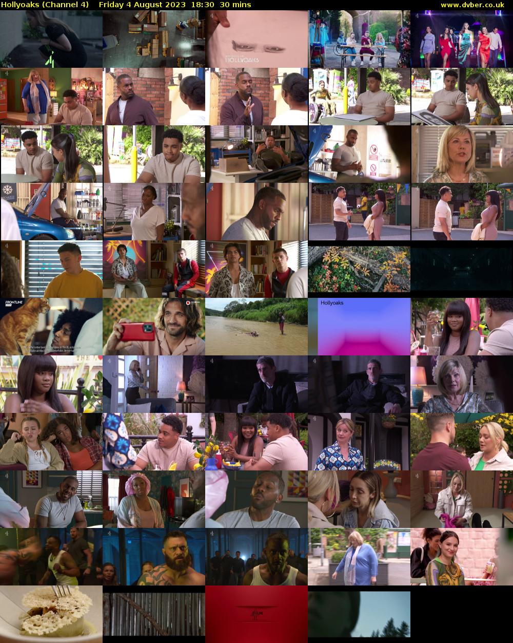 Hollyoaks (Channel 4) Friday 4 August 2023 18:30 - 19:00