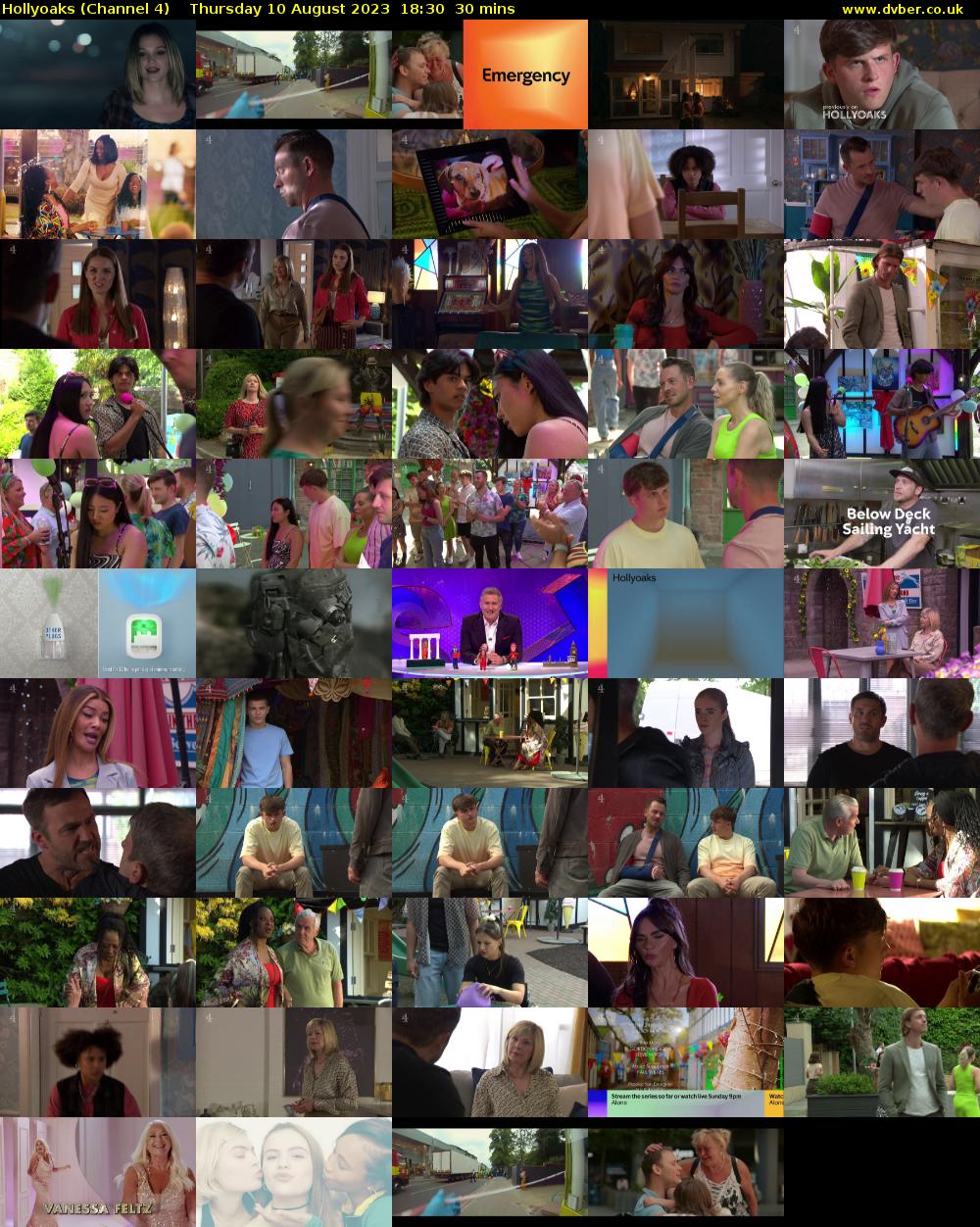 Hollyoaks (Channel 4) Thursday 10 August 2023 18:30 - 19:00