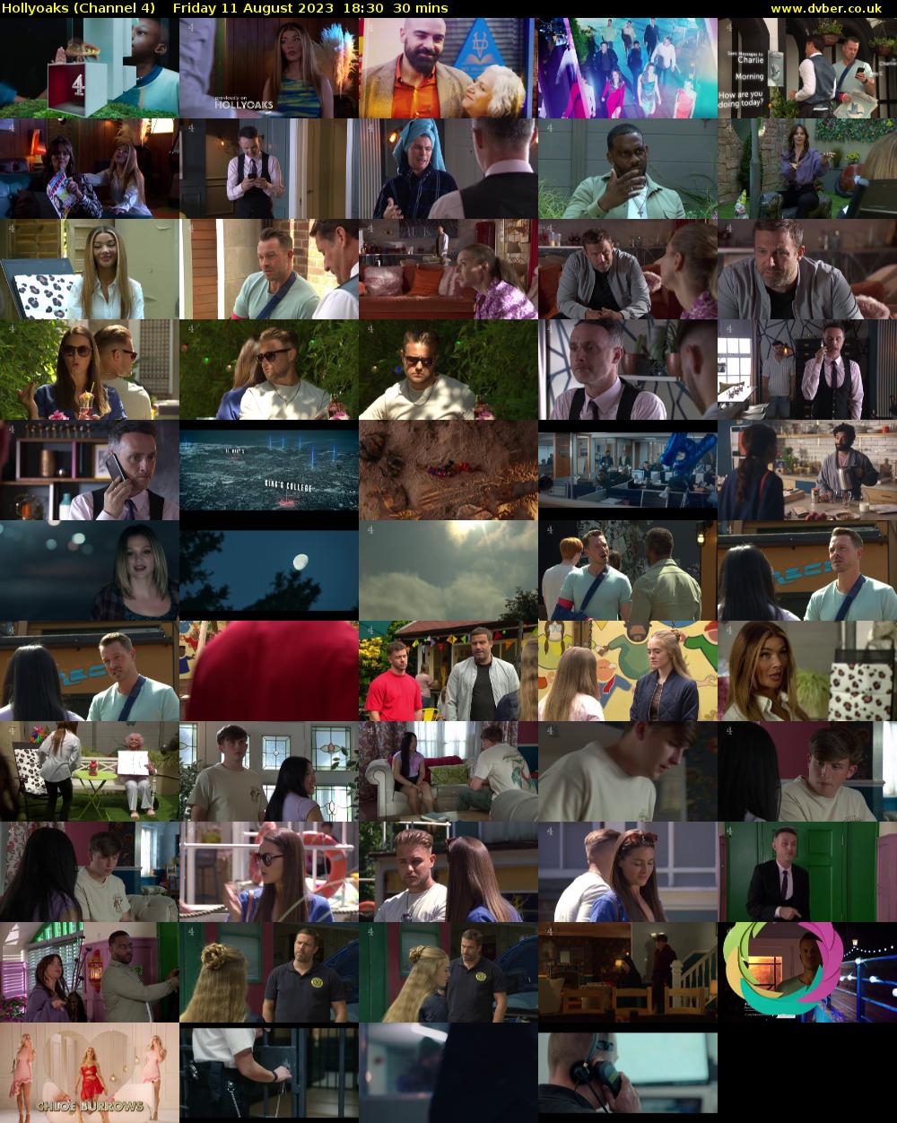 Hollyoaks (Channel 4) Friday 11 August 2023 18:30 - 19:00