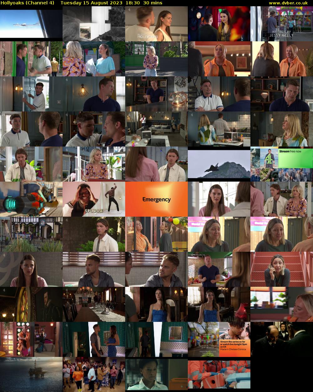 Hollyoaks (Channel 4) Tuesday 15 August 2023 18:30 - 19:00